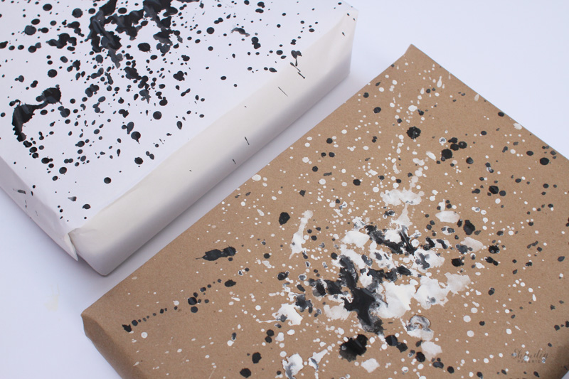 DIY Splatter Paint Gift Wrap | Shindig Paperie