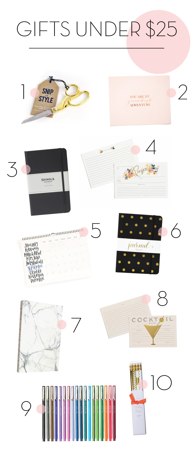 Holiday Gifts Under $25 | Shindig Paperie